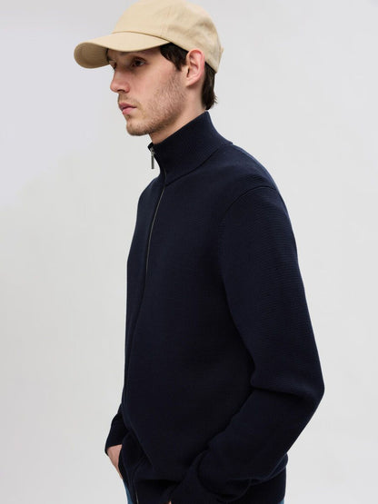 SELECTED HOMME Full Zip Jumper NAVY