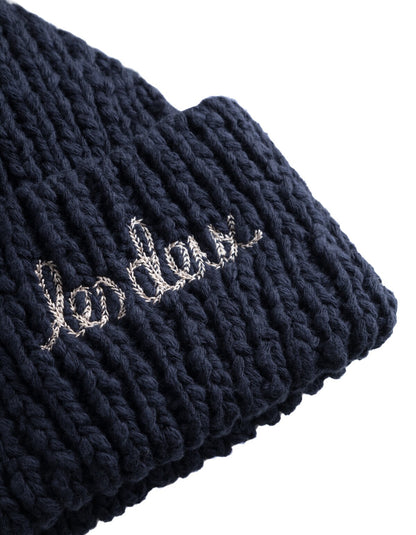 LES DEUX Cotton Beanie NAVY