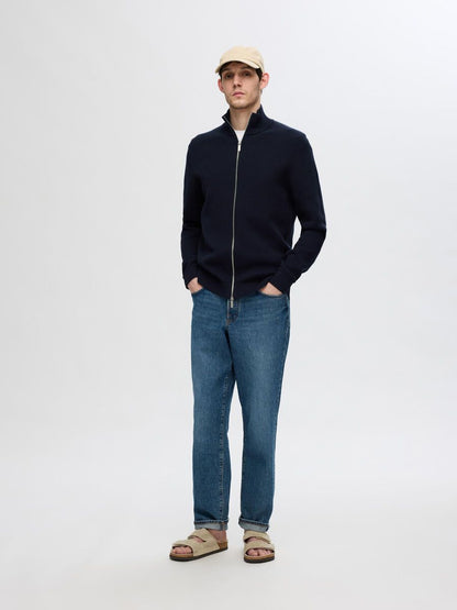 SELECTED HOMME Full Zip Jumper NAVY