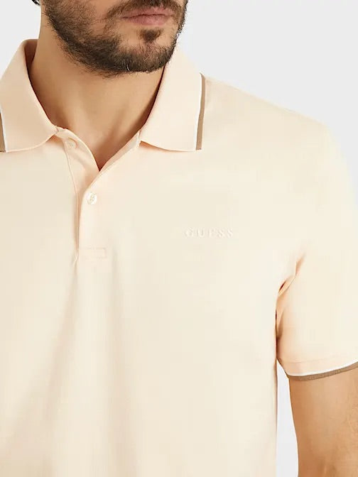 GUESS Short Sleeve Polo Pink