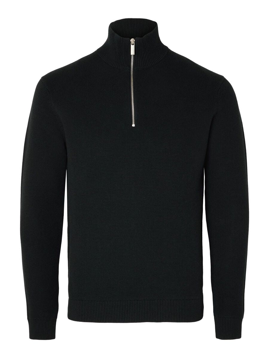 SELECTED HOMME Dane Half Zip BLACK