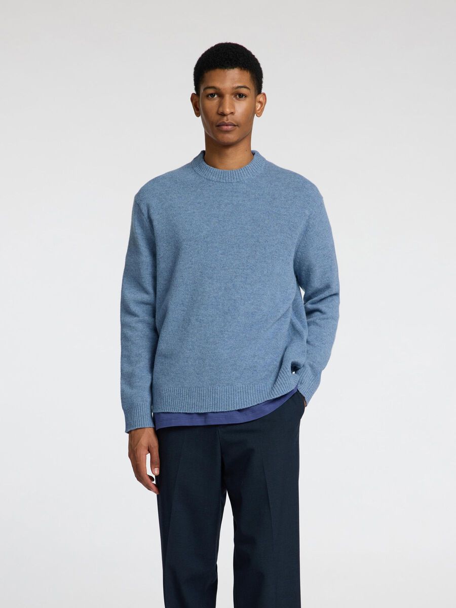 SELECTED HOMME Wool Pullover BLUE