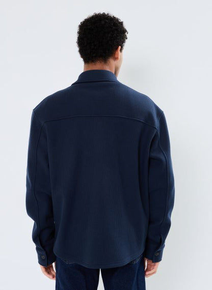 SELECTED HOMME Fleece Overshirt NAVY