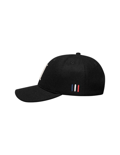 LES DEUX Wool Baseball Cap BLACK