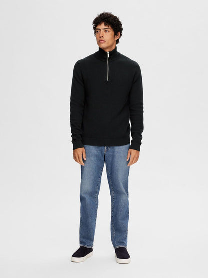 SELECTED HOMME Dane Half Zip BLACK