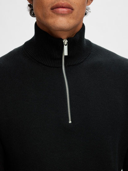 SELECTED HOMME Dane Half Zip BLACK