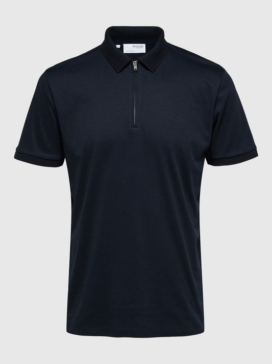 SELECTED HOMME Zip Polo Navy