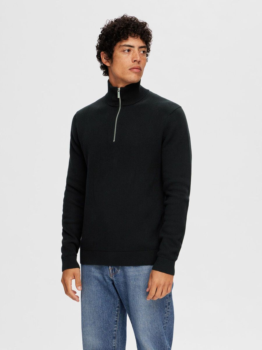 SELECTED HOMME Dane Half Zip BLACK