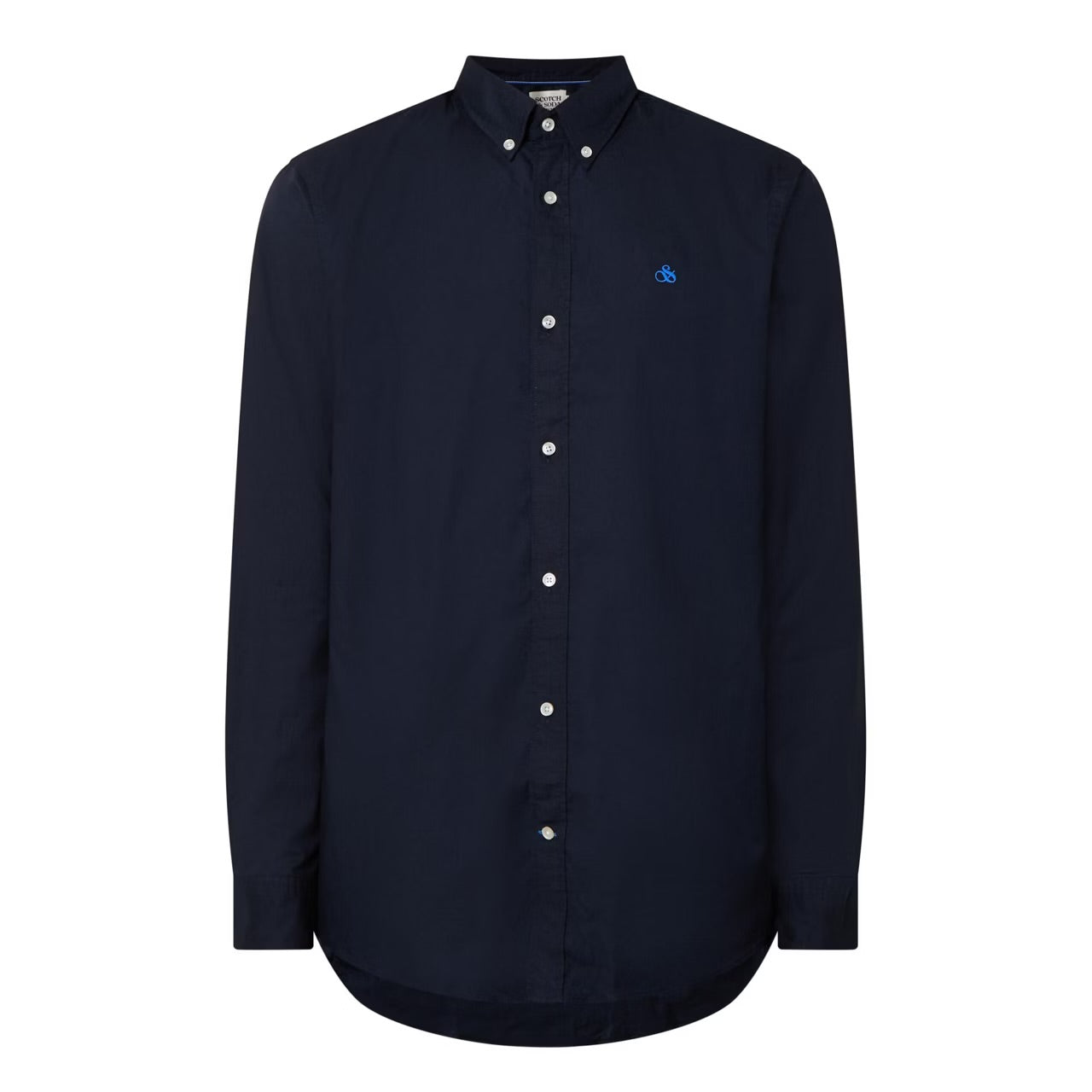 SCOTCH AND SODA Button-Down Cotton Oxford Shirt NAVY