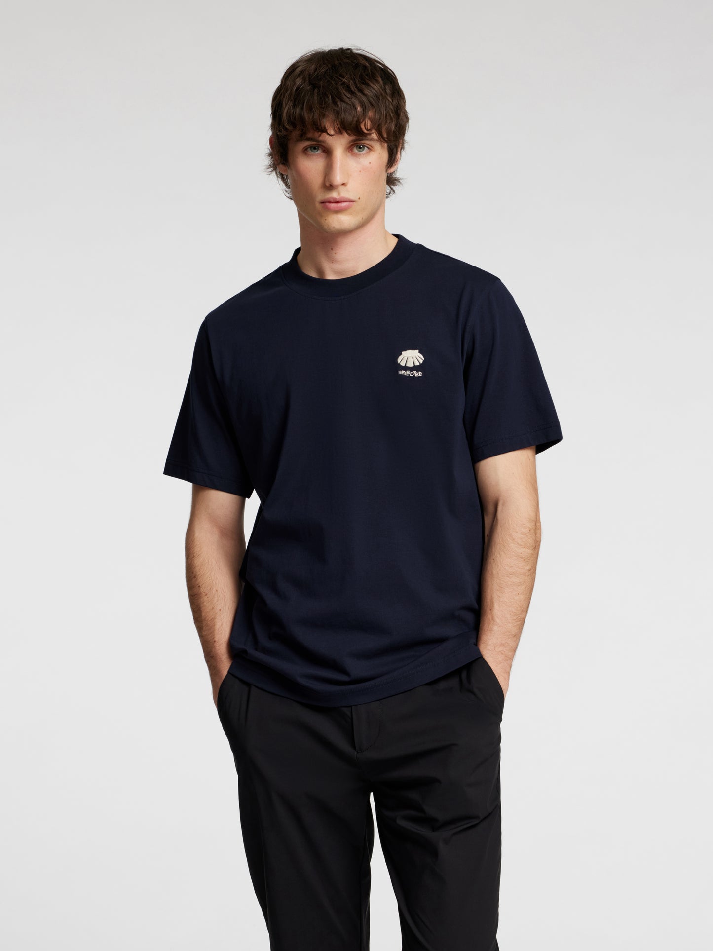 SELECTED HOMME Aubrey T Shirt NAVY