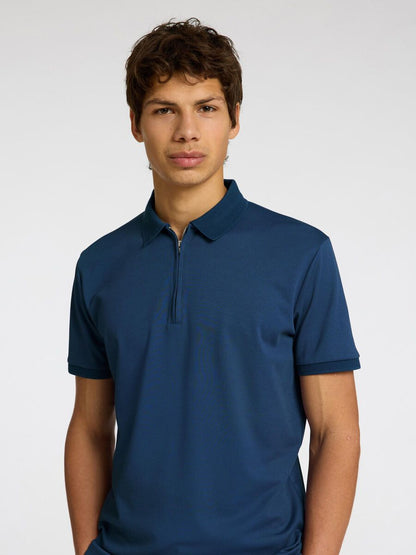 SELECTED HOMME Zip Polo Oceana BLUE