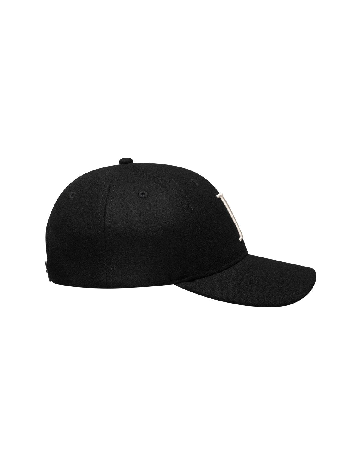 LES DEUX Wool Baseball Cap BLACK