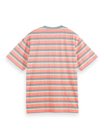 SCOTCH AND SODA T Shirt Stripe CORAL