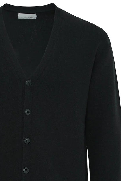 ITALIAN Lambswool Cardigan Dark NAVY