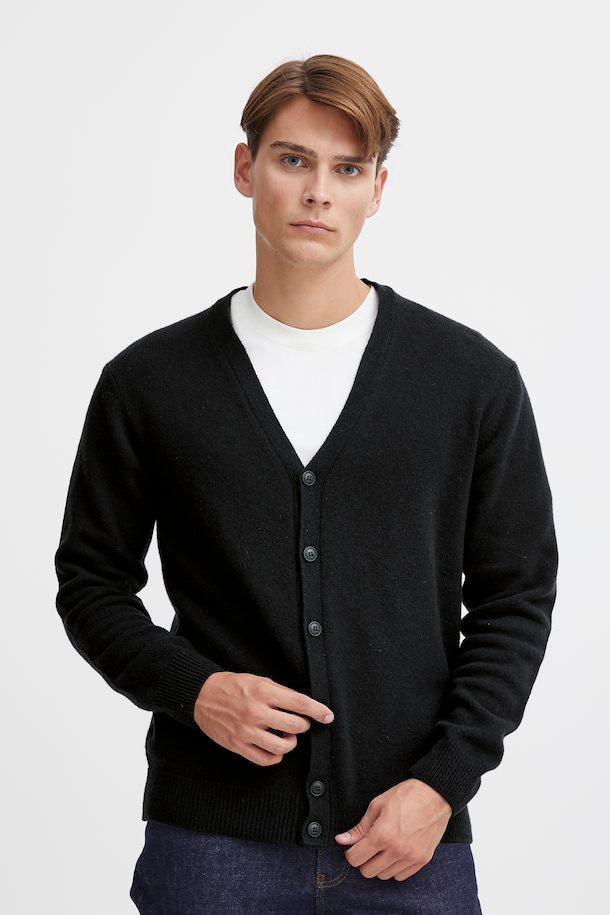 ITALIAN Lambswool Cardigan Dark NAVY