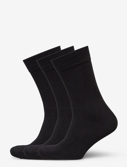 3PK BAMBOO SOCKS BLACK