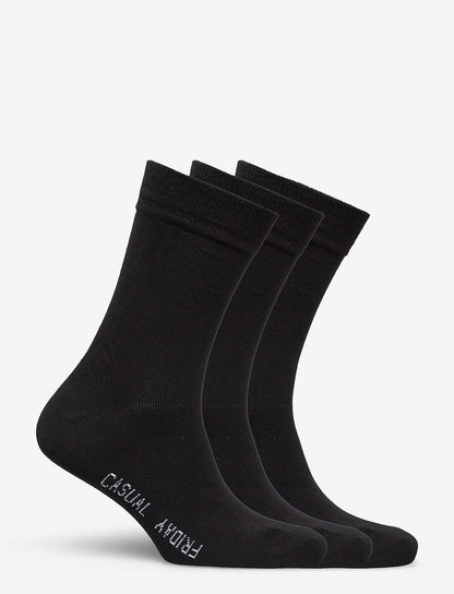 3PK BAMBOO SOCKS BLACK