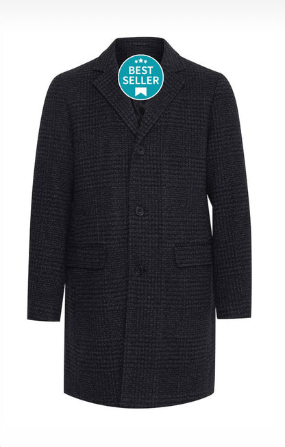 SOLID Wool Coat Black