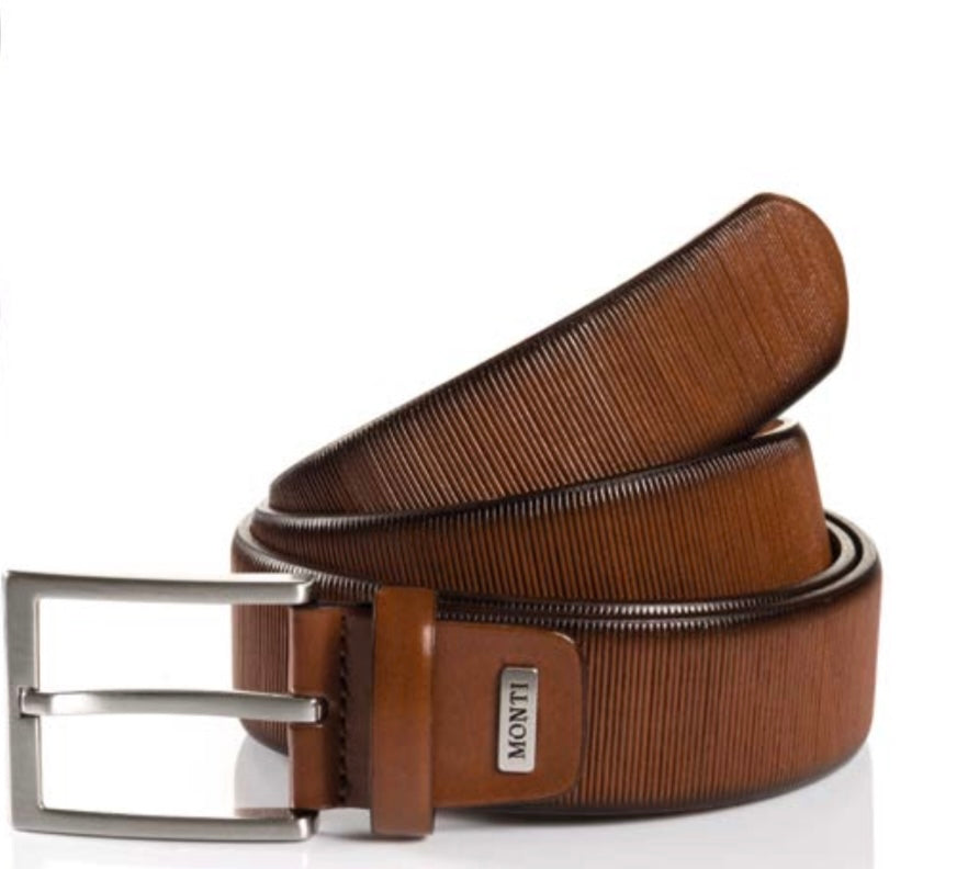 brown leather belt